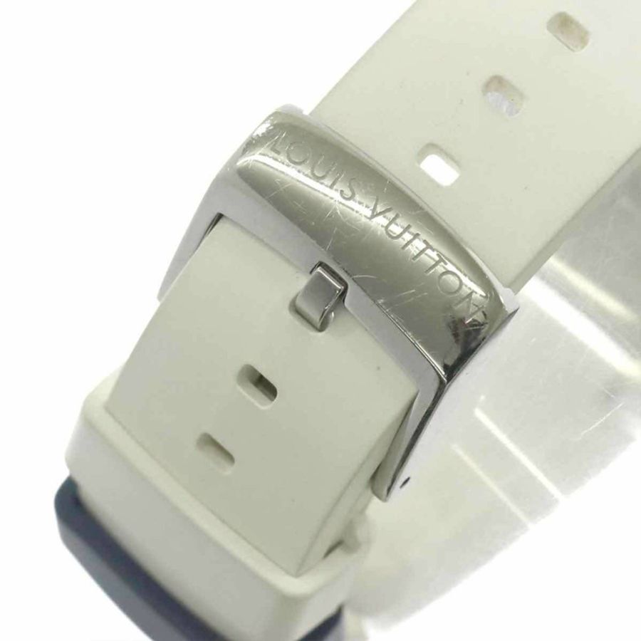 路易威登 Tambour Diving Q113C 男士腕錶 鑽石日期顯示 白色 自動上鍊-4