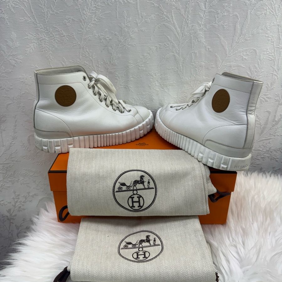 Hermes Climb Leather Trainers EU 35.5-0
