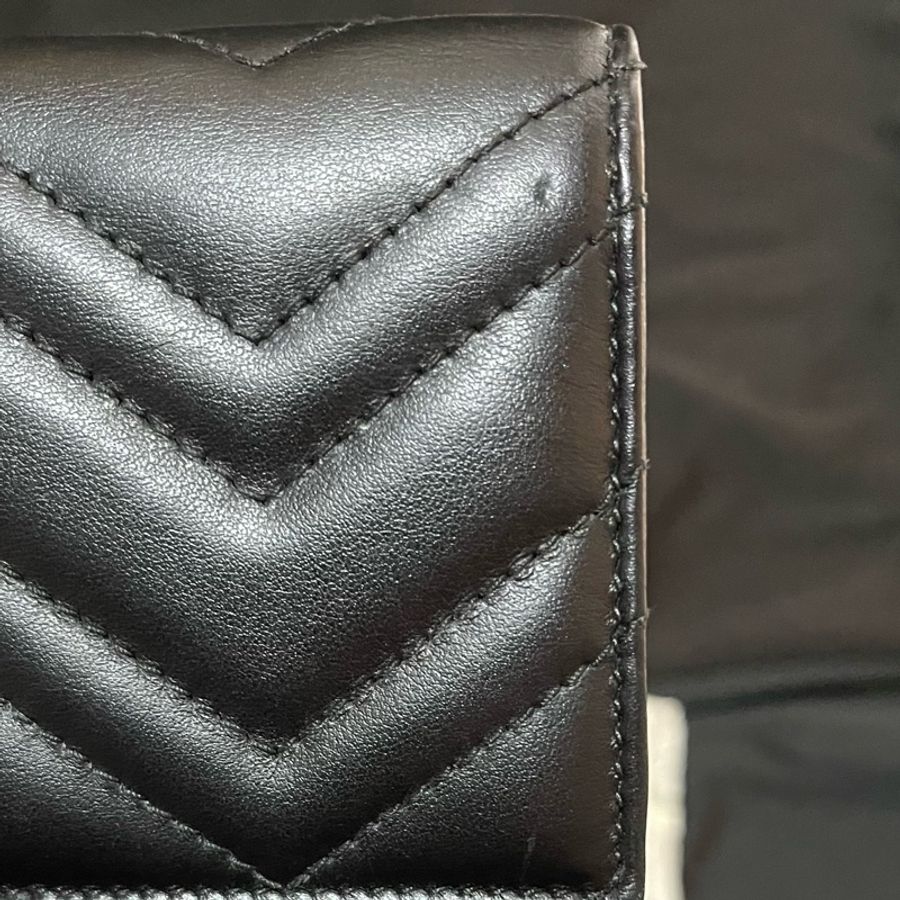 Gucci MARMONT馬夢系列金釦黑色長夾-24