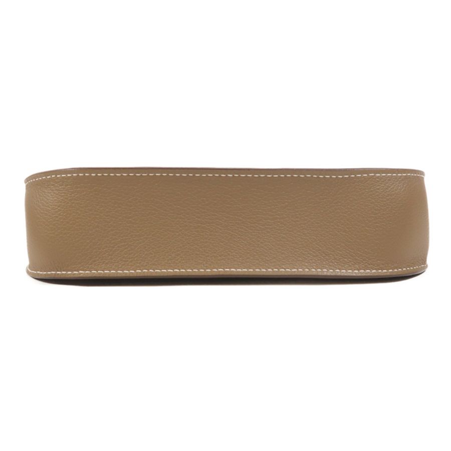 HERMES Evercolor皮革Mini Jypsiere金扣肩背袋Etoupe-3