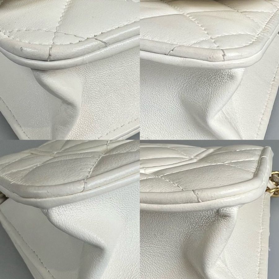 CHANEL CF雕刻季節款WOC包 白羊皮 晶片款-13