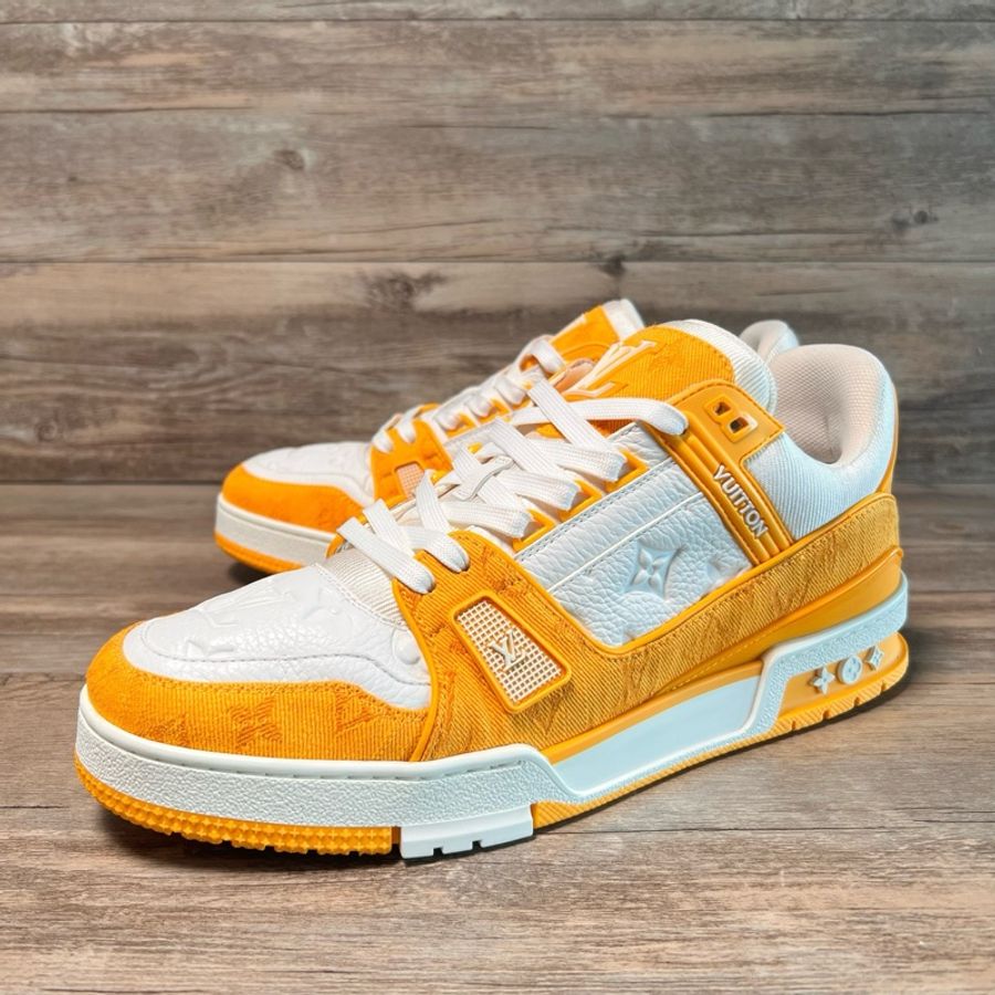 Louis Vuitton路易威登 trainer  白黃牛仔  43碼-0