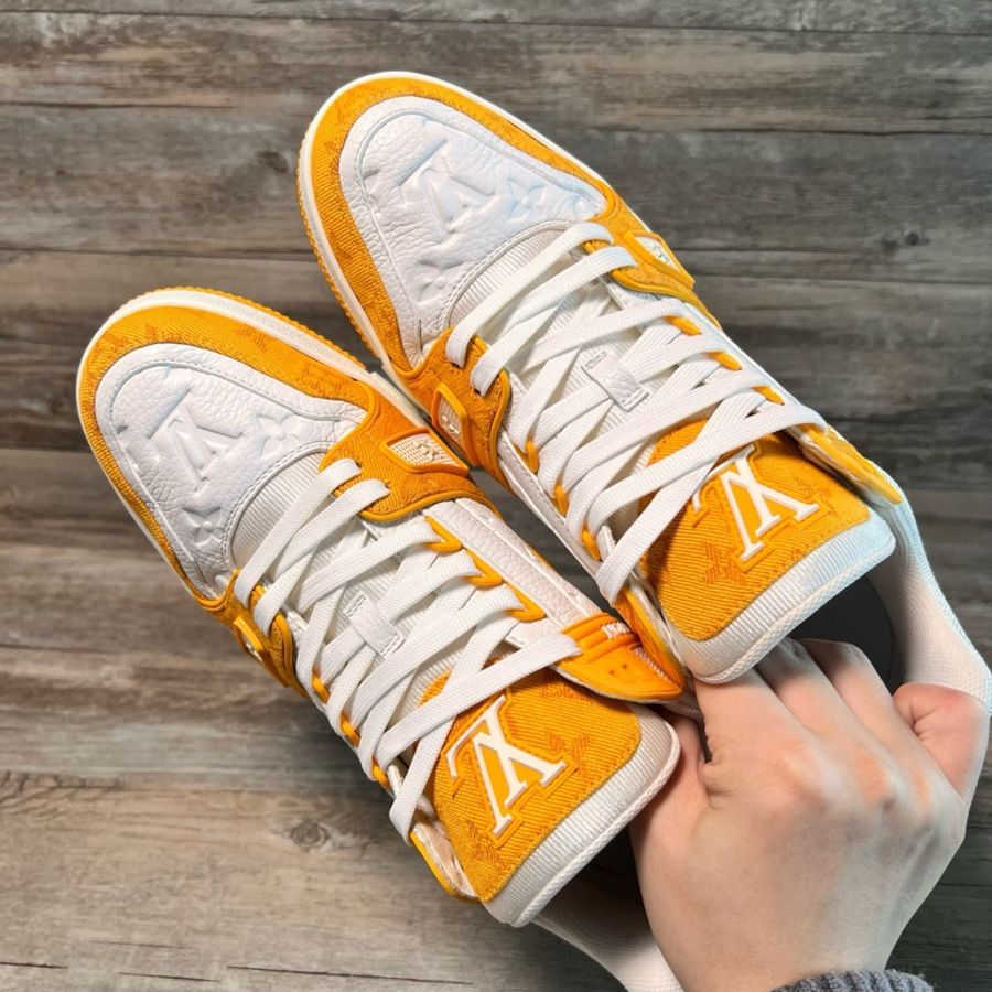 Louis Vuitton路易威登 trainer  白黃牛仔  43碼-4