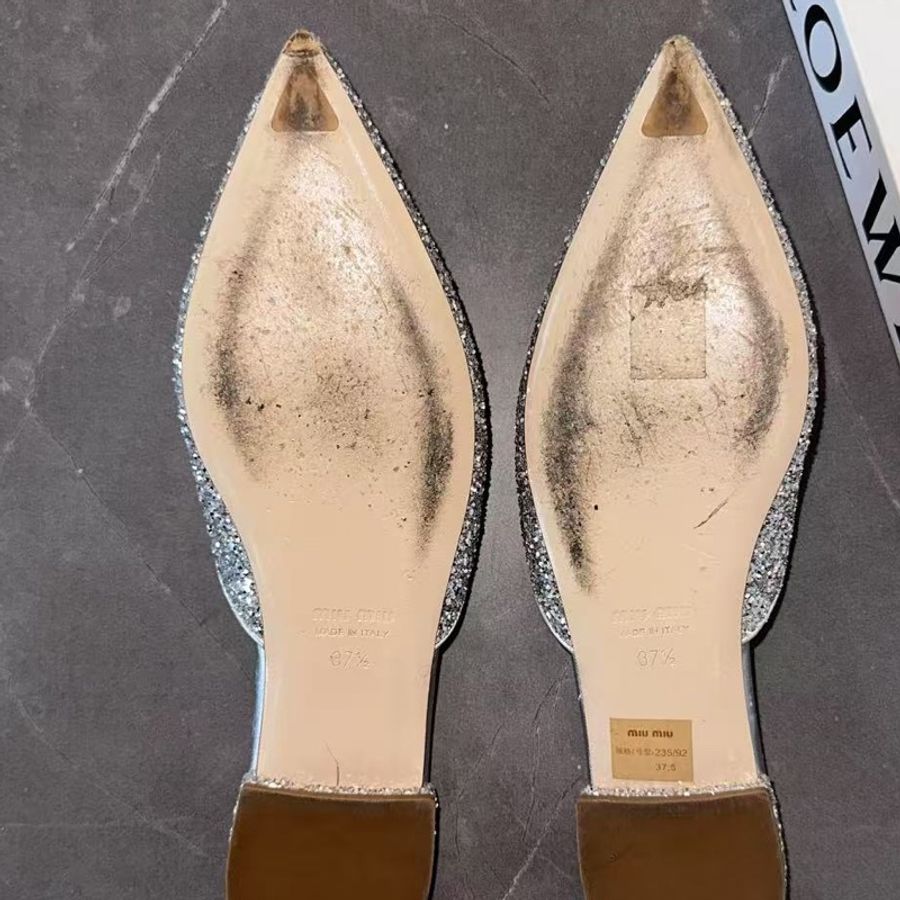 MIUMIU 拖鞋 37.5碼 僅穿過兩次,鞋子成色非常新 無附件-9