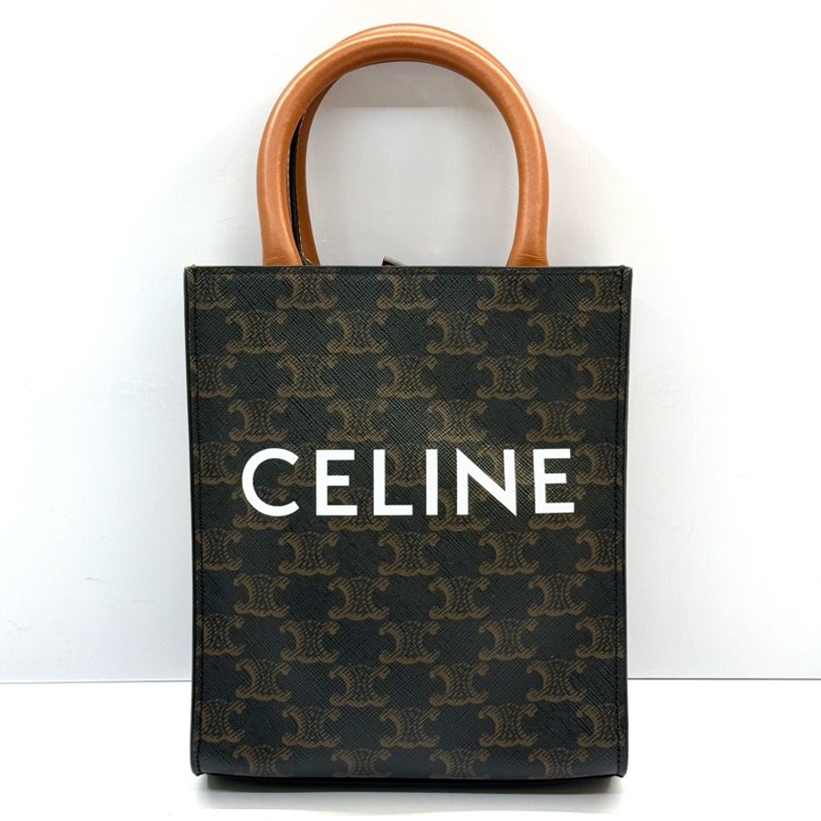 CELINE 賽琳 經典老花TRIOMPHE MINI CABAS VERTICAL 手提斜背2WAY包-0