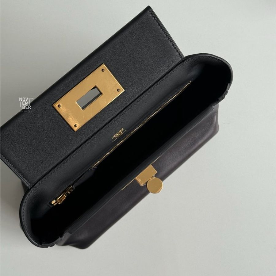 99新🆕 有購證🙌🏻 Hermès 愛馬仕 2424 mini 黑色金釦-4