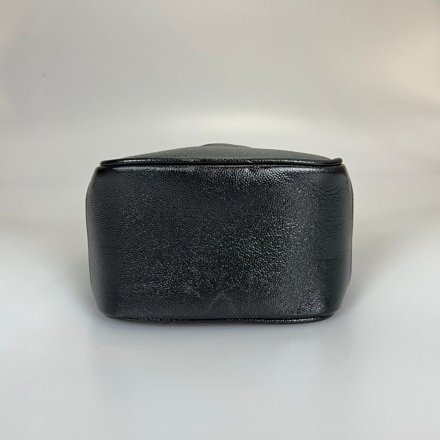 YSL 649779 黑金魚子醬菱格紋盒子鍊條包-5