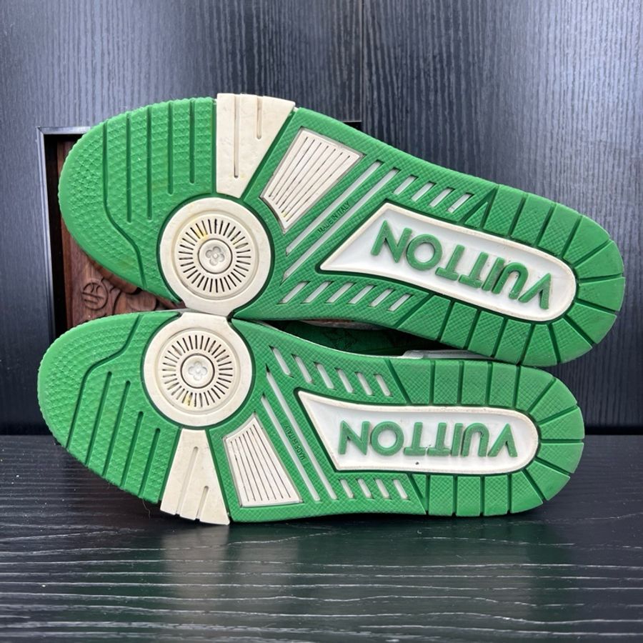 Louis Vuitton路易威登trainer 白綠牛仔 39碼-3