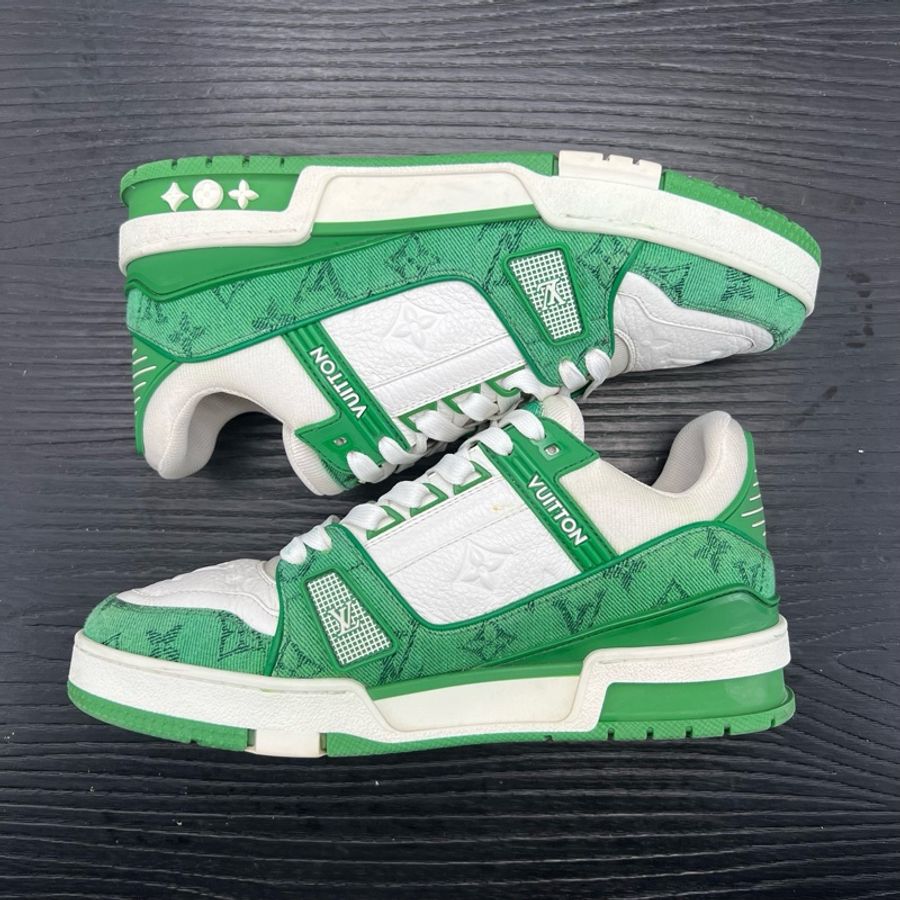 Louis Vuitton路易威登trainer 白綠牛仔 39碼-5