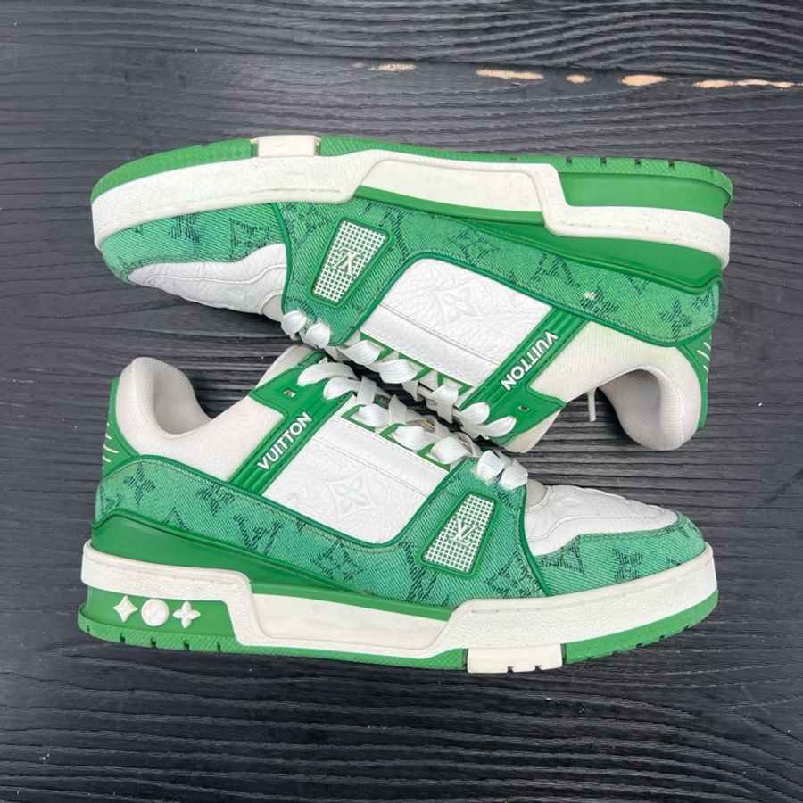 Louis Vuitton路易威登trainer 白綠牛仔 39碼-6