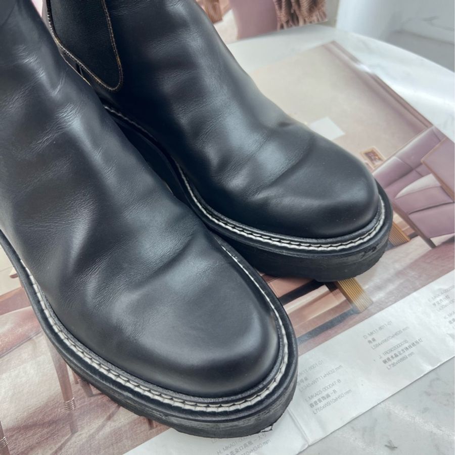 97新 Louis Vuitton路易威登 切爾西 黑色 短靴 37碼-0