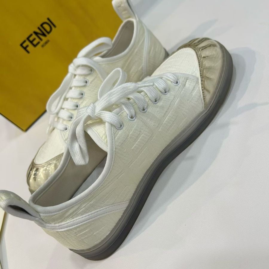 FENDI 芬迪 小白鞋 透明鞋 透明鞋頭 38碼 貝殼鞋 附件:無-5