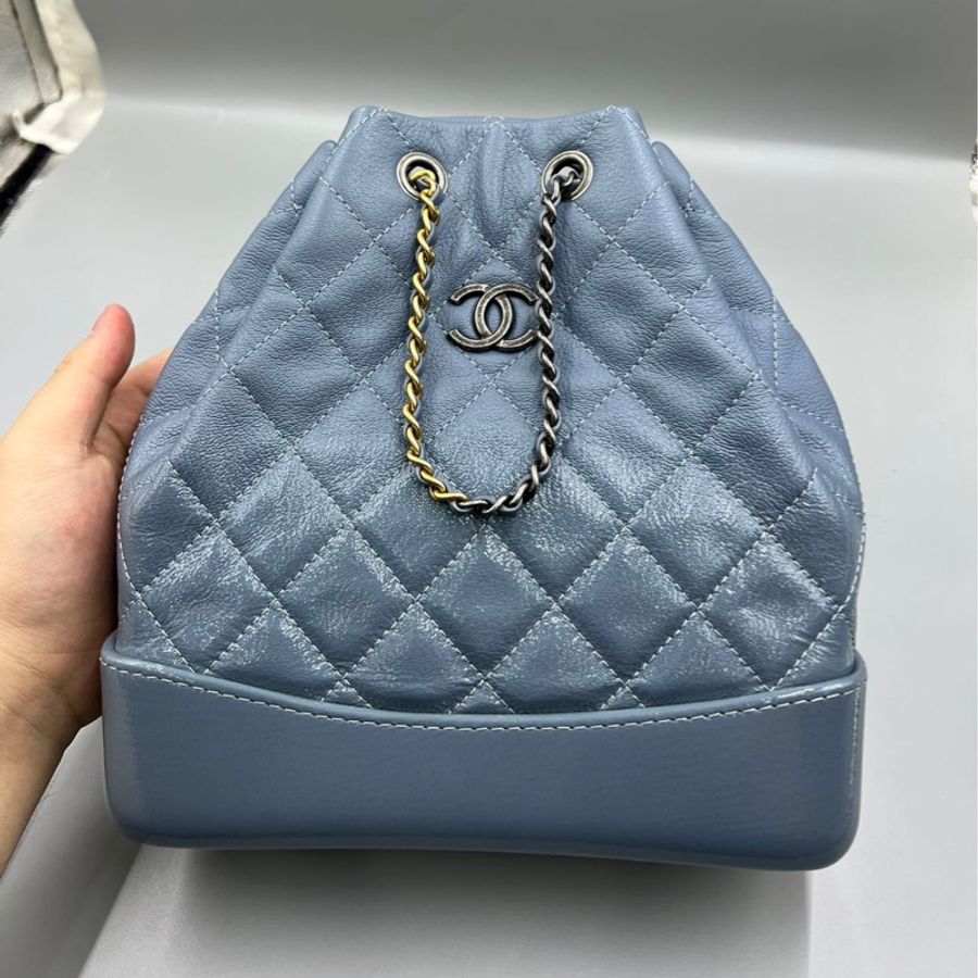 【98新 ✨ 全網最低價！】 Chanel 流浪小書包 雙肩包 霧霾藍色 (下單前先詢問庫存❗️）-2