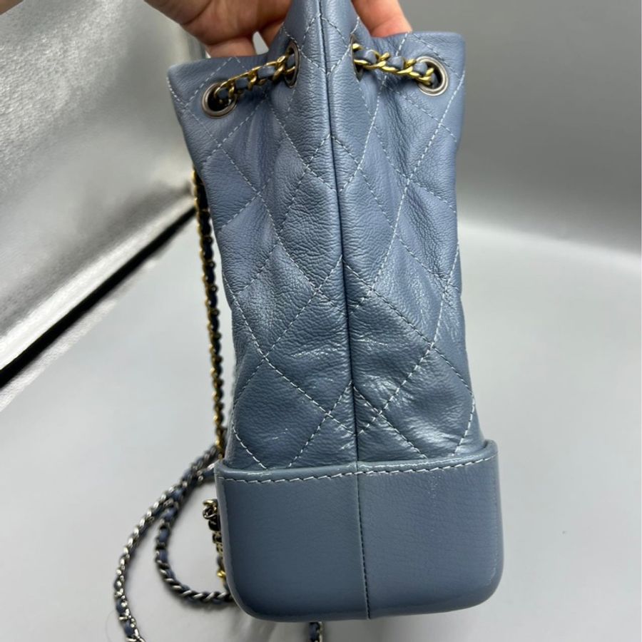 【98新 ✨ 全網最低價！】 Chanel 流浪小書包 雙肩包 霧霾藍色 (下單前先詢問庫存❗️）-3