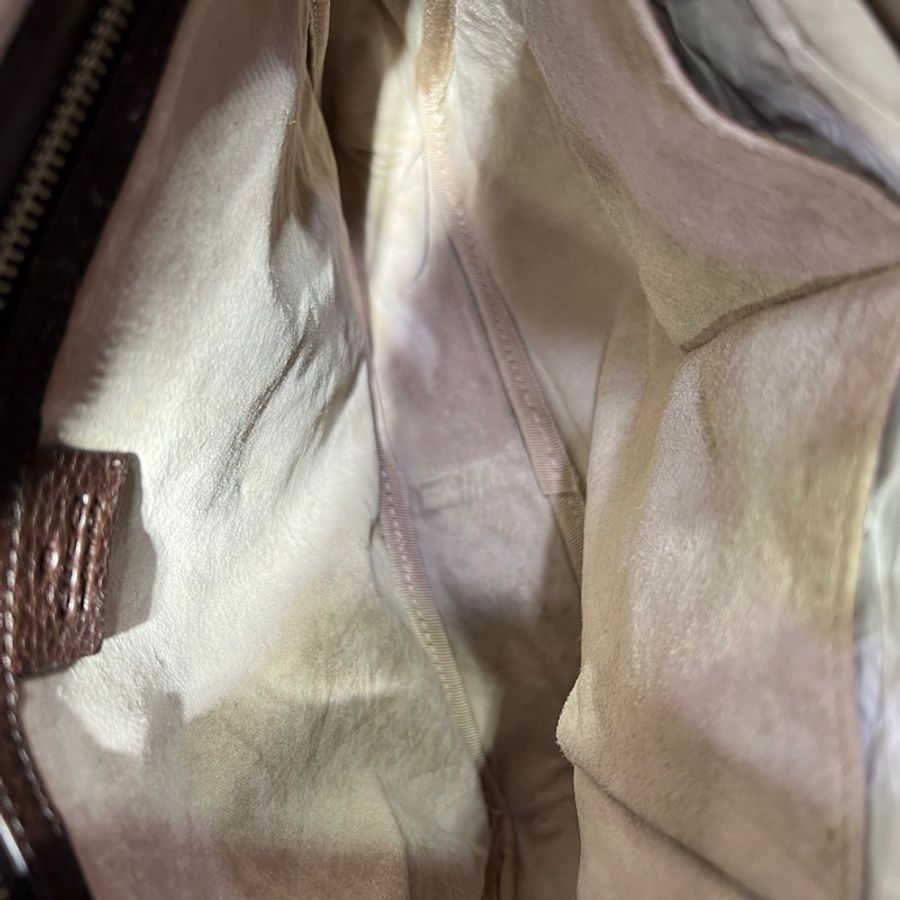 古馳/Gucci 光滑荔枝紋牛皮 咖啡色 包王 棕色竪版郵差包 斜挎包 尺寸：26*6*28 cm-7