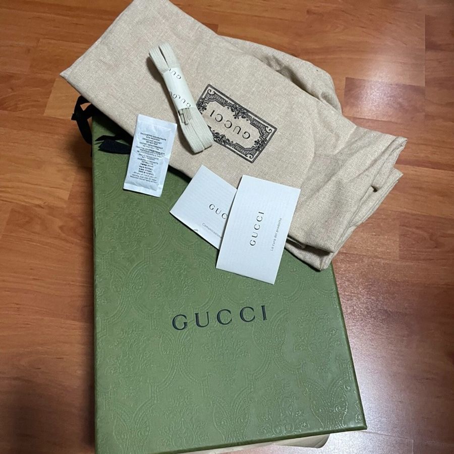 Gucci正品古馳休閒鞋Rhyton老爹鞋  經典色 41碼-6