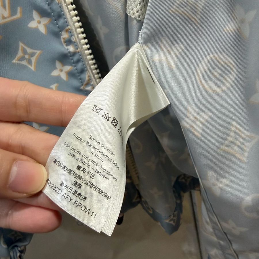 Louis Vuitton LV 老花滿版 限定款 風衣外套 藍 36號-19