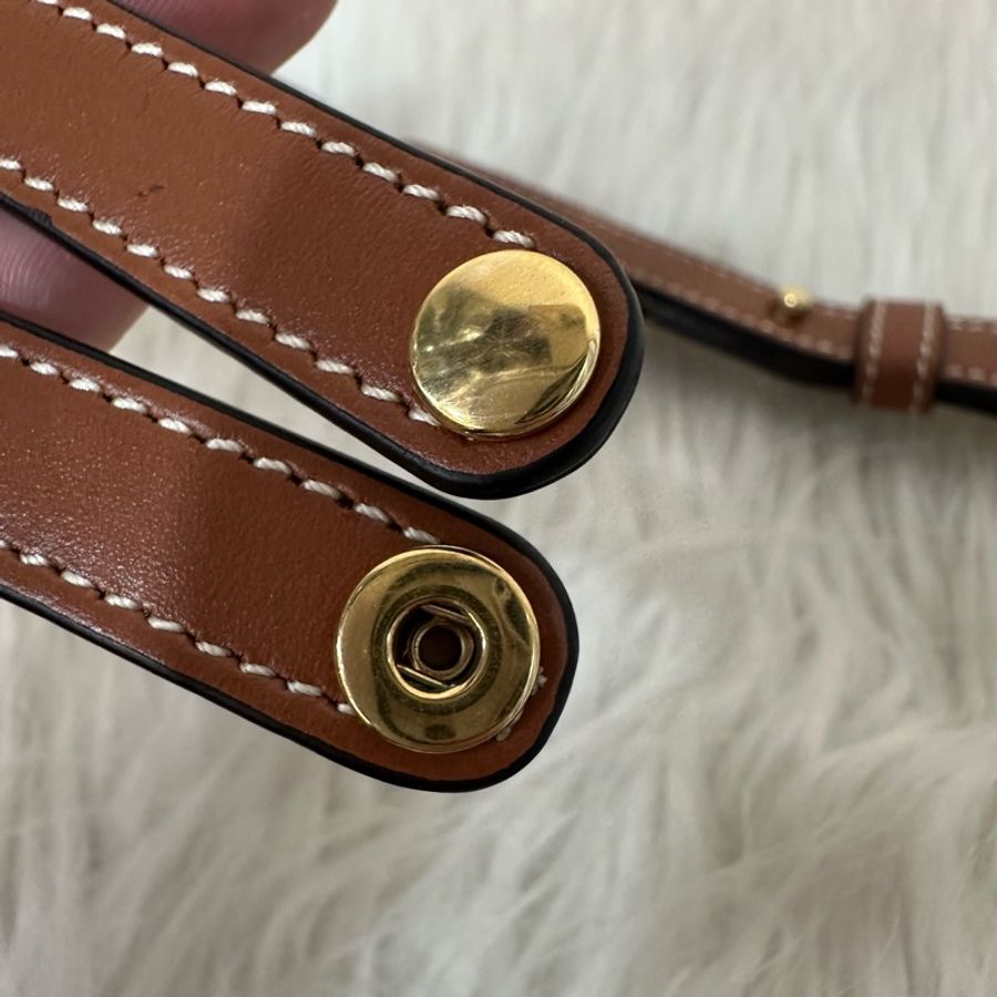 Celine 老花金釦凱旋門迷你斜背包-33
