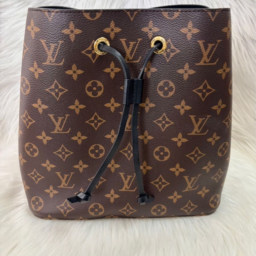 LV 路易威登 NEONOE系列 黑桶中號 牛皮黑色水桶包-1