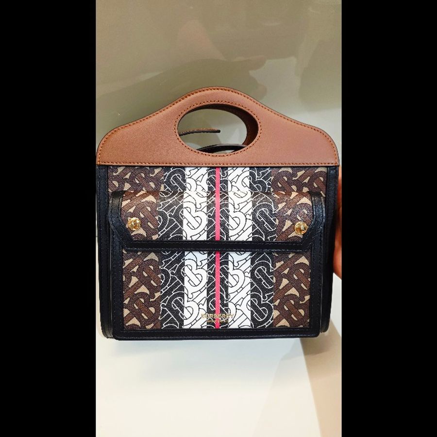BURBERRY 滿版TB手提兩用包-0
