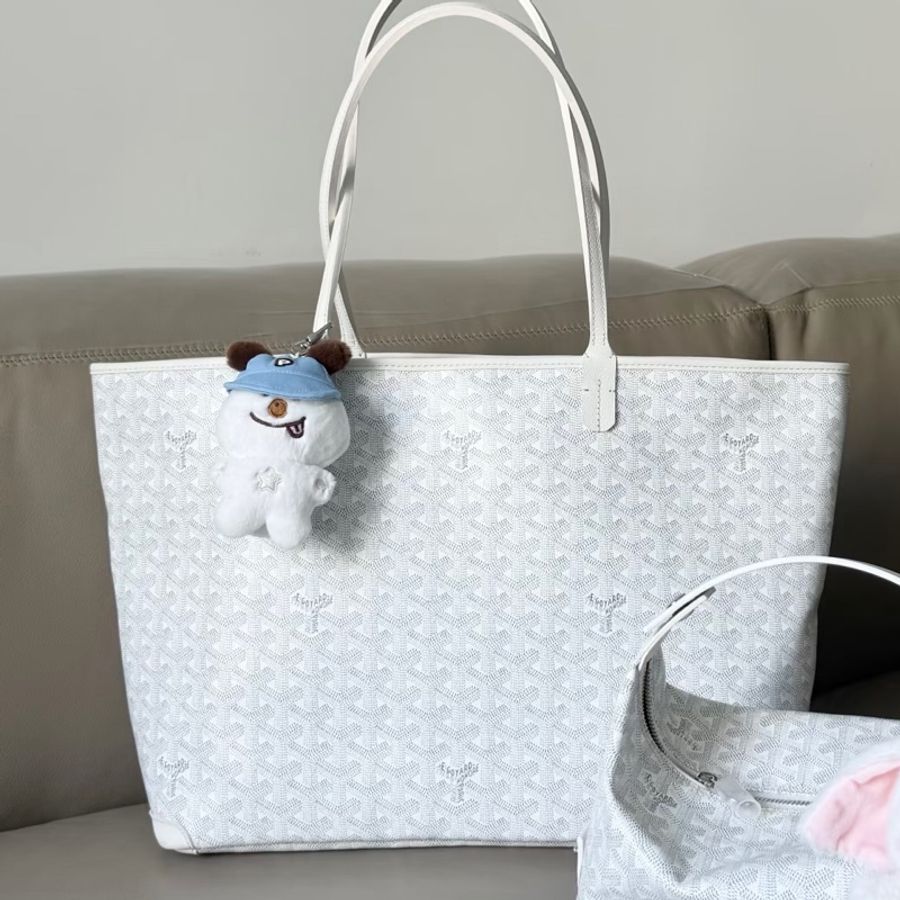 Goyard Artois MM仙女白色 拉鍊托特 肩背包-0