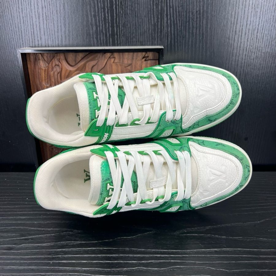 Louis Vuitton路易威登 trainer 白綠牛仔 39 碼-4