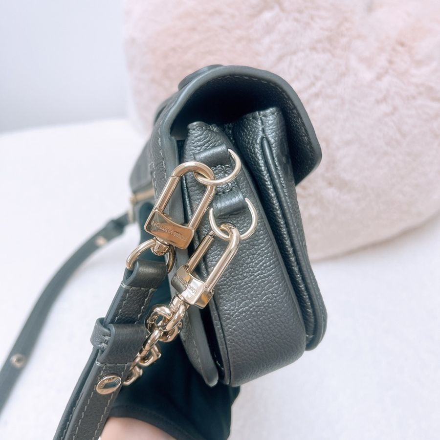 Lv metis pochette east west 灰銀橫版郵差包-6