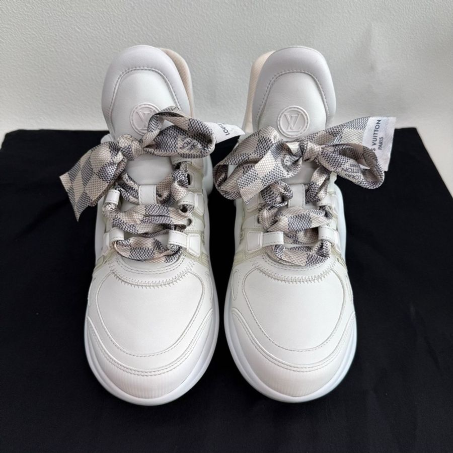LV Archlight 1.0 皮革蝴蝶結鞋帶 象牙白 38碼-1