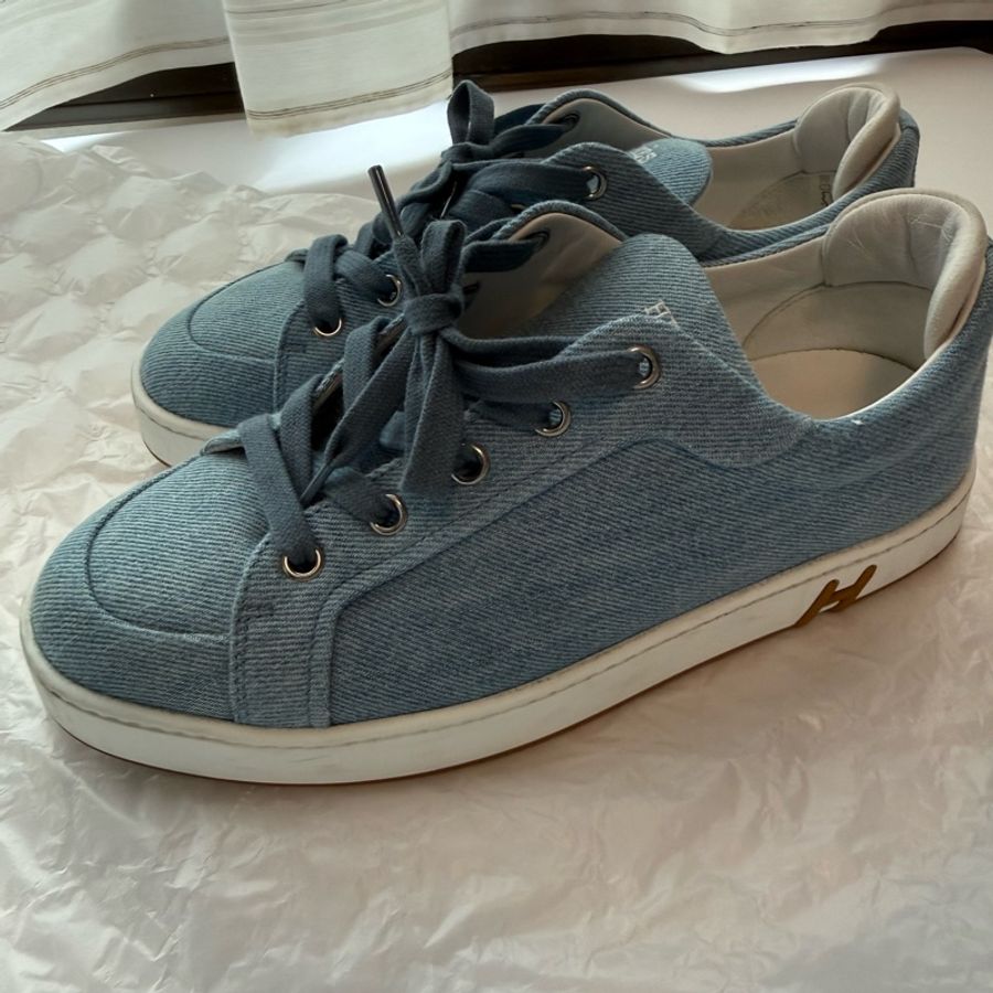 💖Hermes KID 牛仔 休閒鞋 37號💖 小H-0