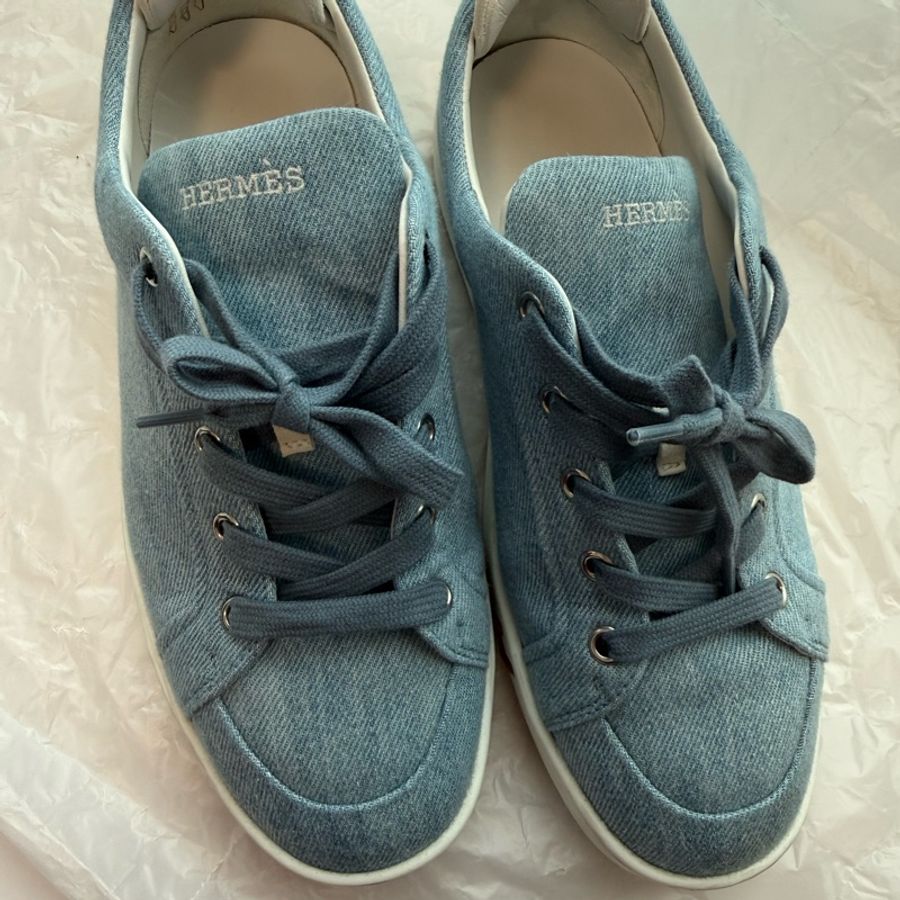 💖Hermes KID 牛仔 休閒鞋 37號💖 小H-1