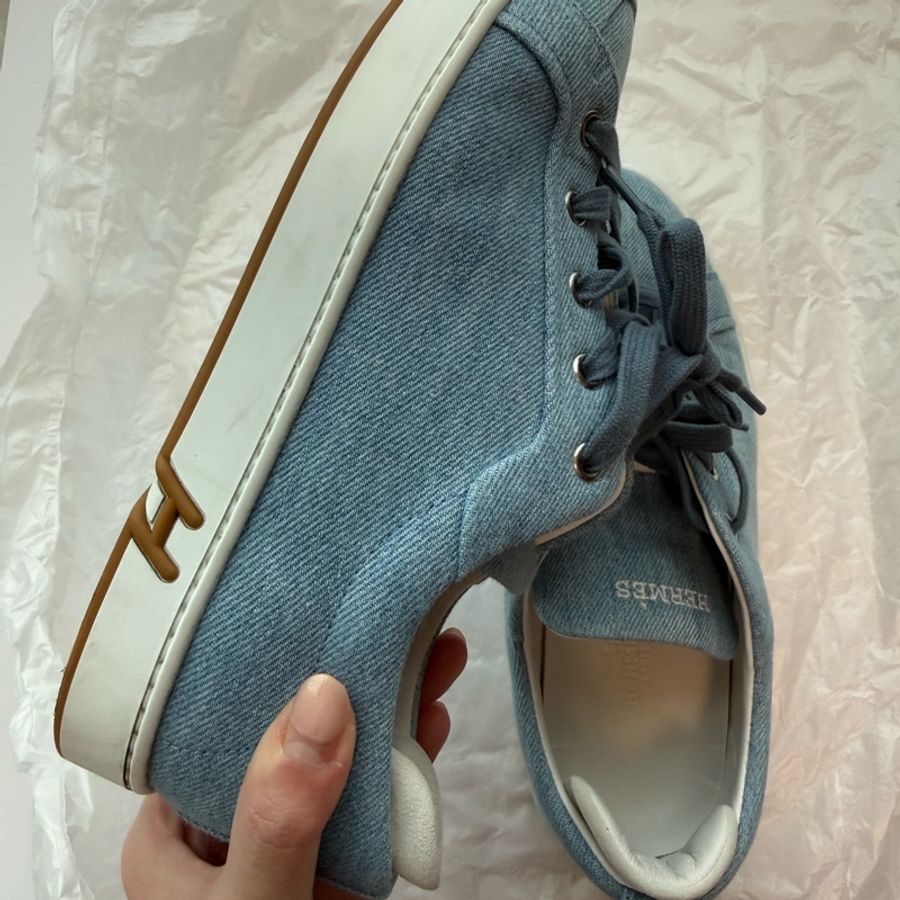 💖Hermes KID 牛仔 休閒鞋 37號💖 小H-19