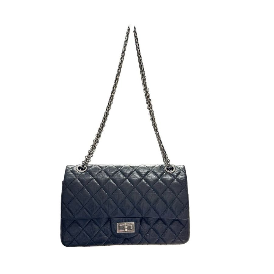 CHANEL 2.55 Shoulder Bag Black PHW-0