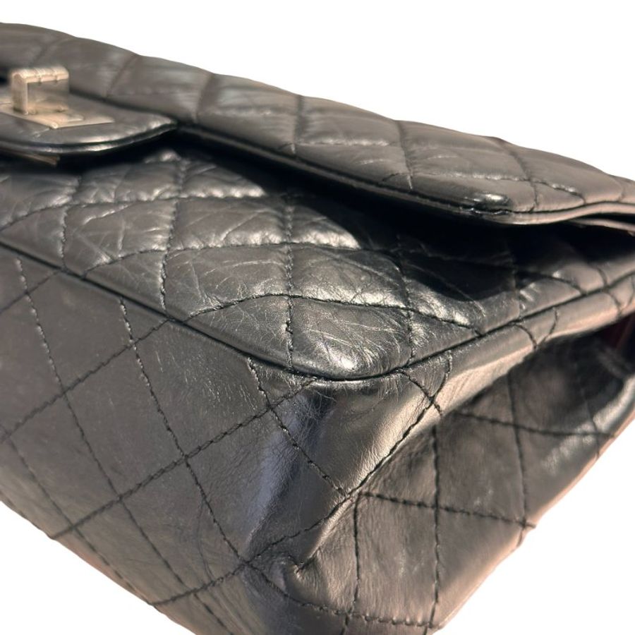 CHANEL 2.55 Shoulder Bag Black PHW-1