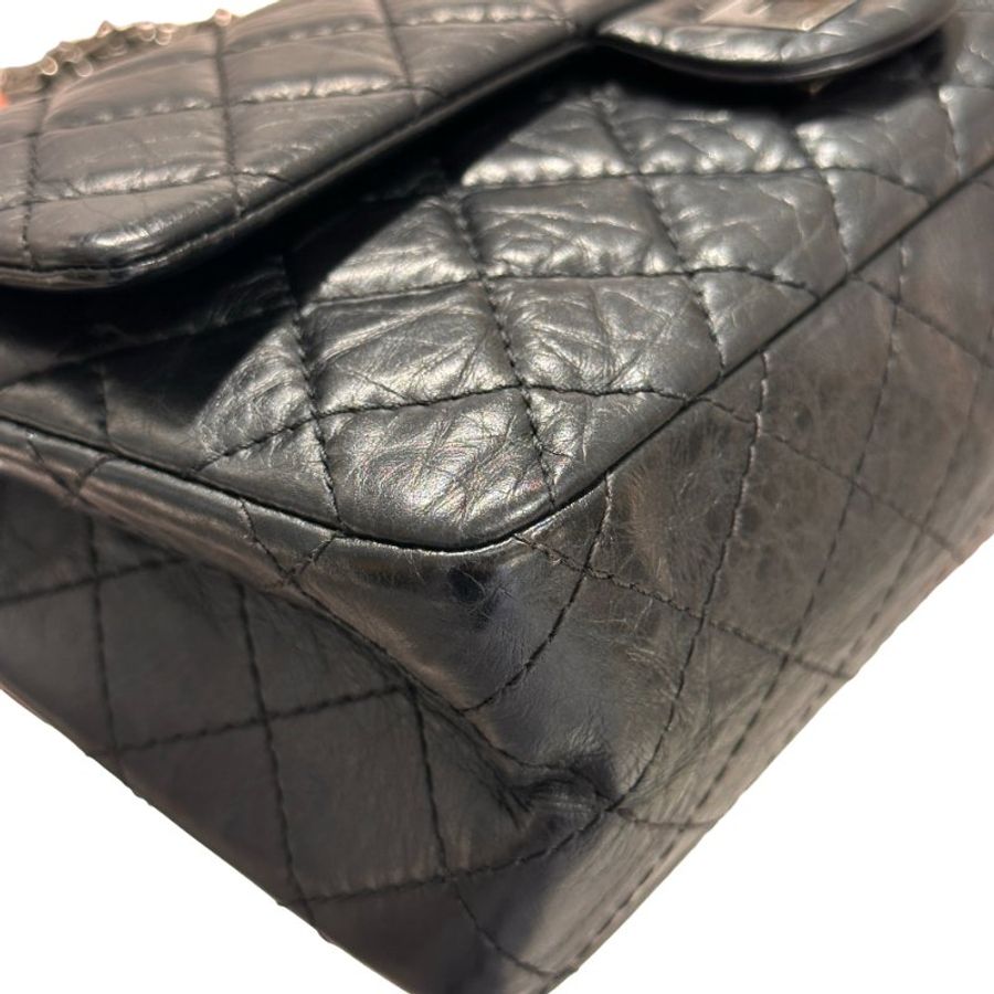 CHANEL 2.55 Shoulder Bag Black PHW-6