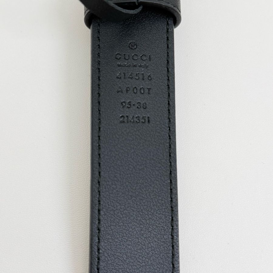古馳/GUCCi 黑色 腰帶 金扣 尺碼：95碼  3CM寬-5