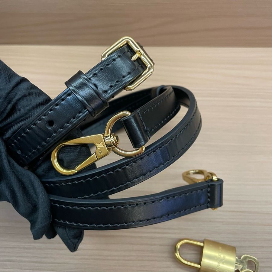 lv路易威登 Cannes焦糖老花发财桶 牛皮 中號 芯片款 手提单肩斜挎包 有塵袋 無盒子-9
