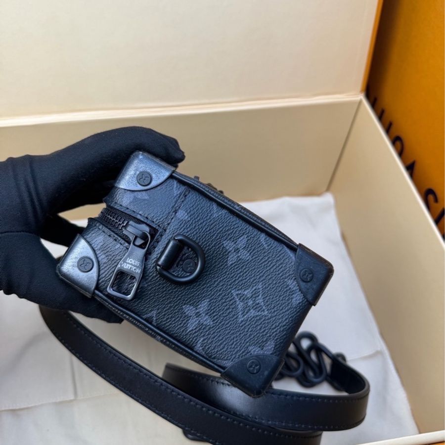 Lv/路易威登 LV soft trunk黑花  Trunk黑花盒子包-2