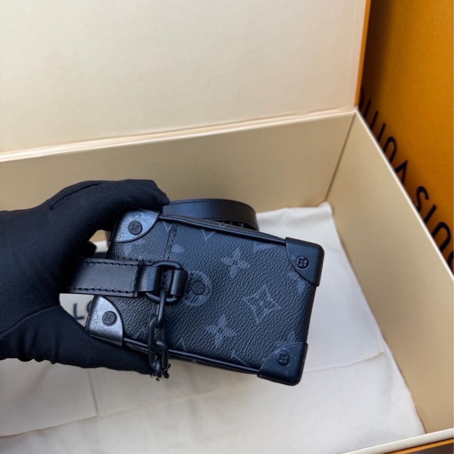 Lv/路易威登 LV soft trunk黑花  Trunk黑花盒子包-3