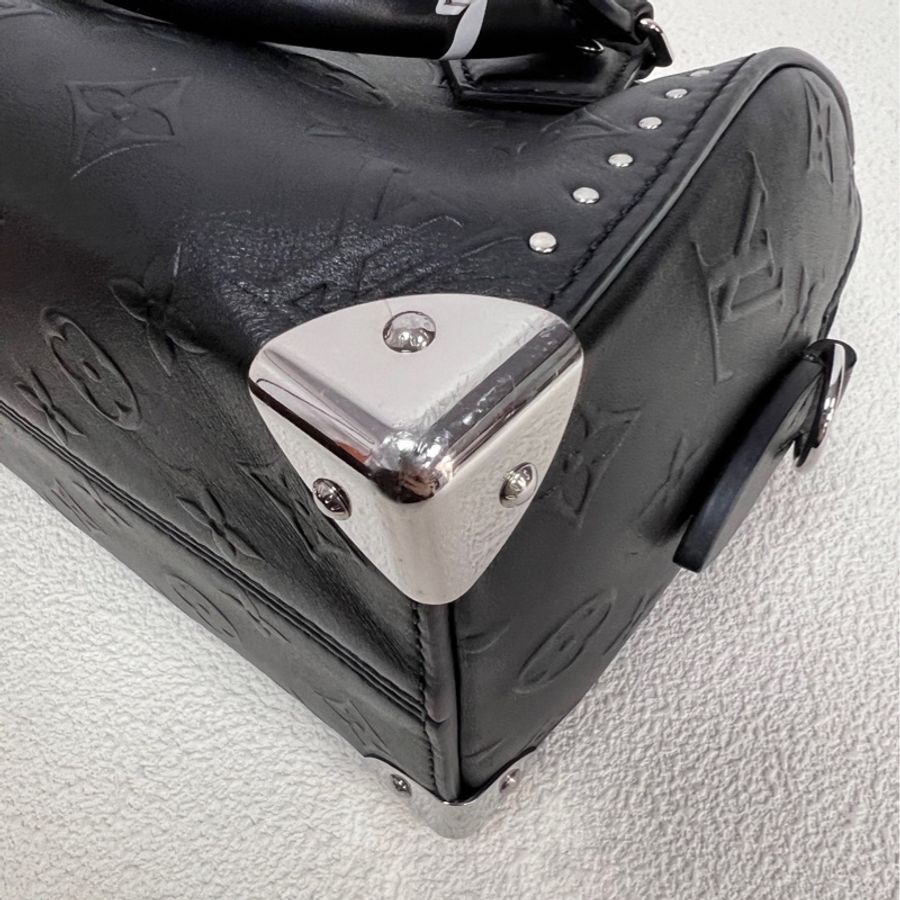 LV Speedy Trunk 20 黑銀鉚釘 芯片款 98新-2