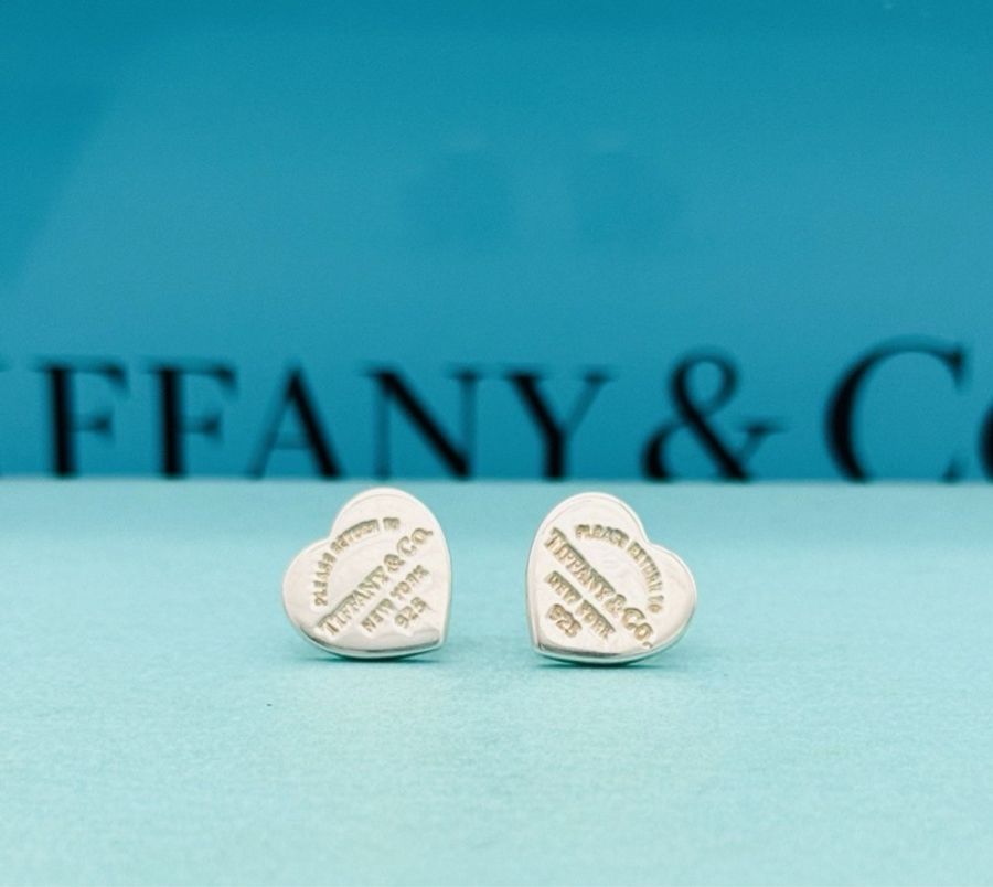 Tiffany 925 心心耳環-0