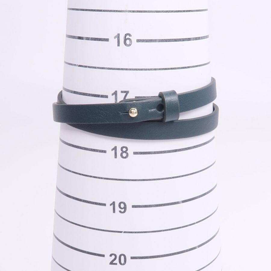 Salvatore Ferragamo 牛皮皮革Bracelet金扣手帶-8