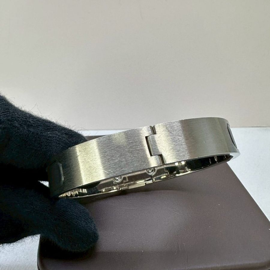HERMES Super H拉絲鈀金手環-6