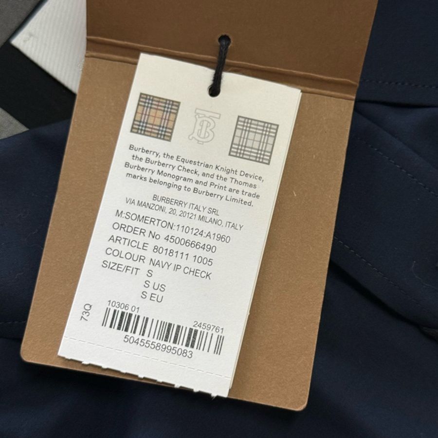 「英國代購」全新BURBERRY博柏利［專櫃價24500］經典格紋襯衫海軍藍-14