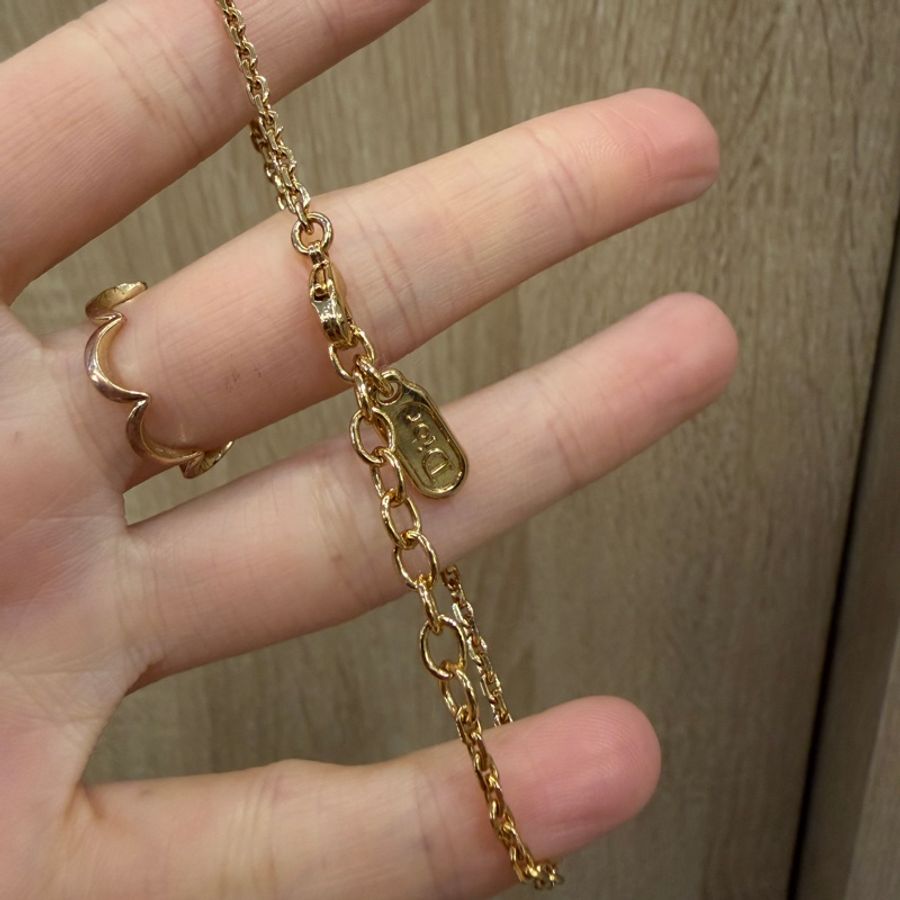 Dior 金色珍珠母貝四葉草Garden手鏈-3