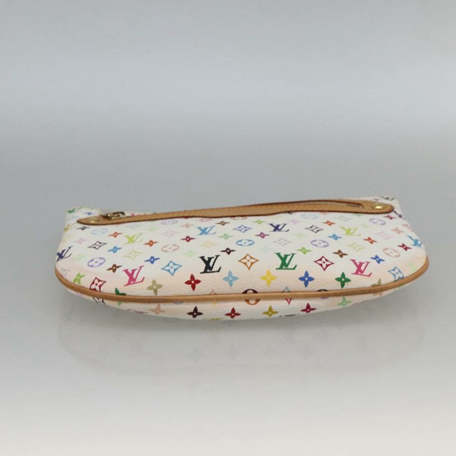 【日本直送】路易威登 Monogram Multicolor Pochette GM 手拿包 白色 M60027 正品 YKZ490A-5