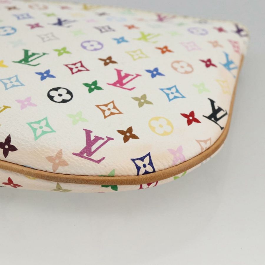 【日本直送】路易威登 Monogram Multicolor Pochette GM 手拿包 白色 M60027 正品 YKZ490A-14