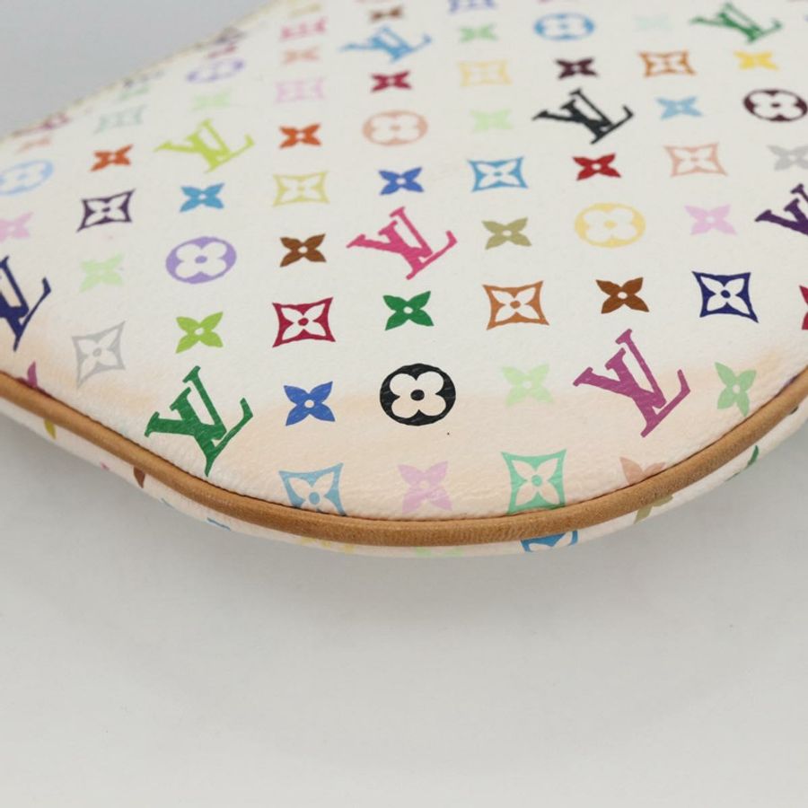 【日本直送】路易威登 Monogram Multicolor Pochette GM 手拿包 白色 M60027 正品 YKZ490A-15