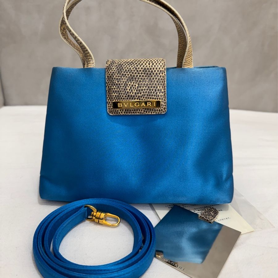【赫蒂國際精品】 Bvlgari 寶格麗 絲綢緞面肩背包 中古 二手 vintage-19