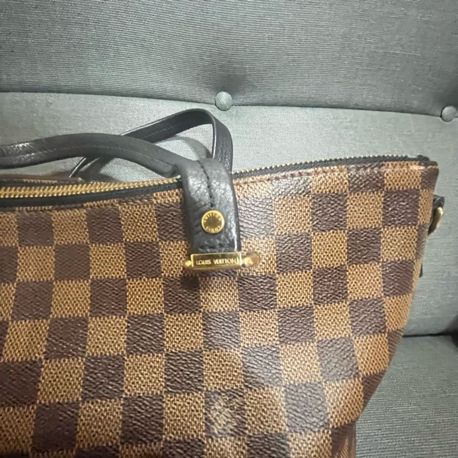 LOUIS VUITTON LV 路易威登 棕色 棋盤格 塗層帆布 Hyde Park 兩用包-9