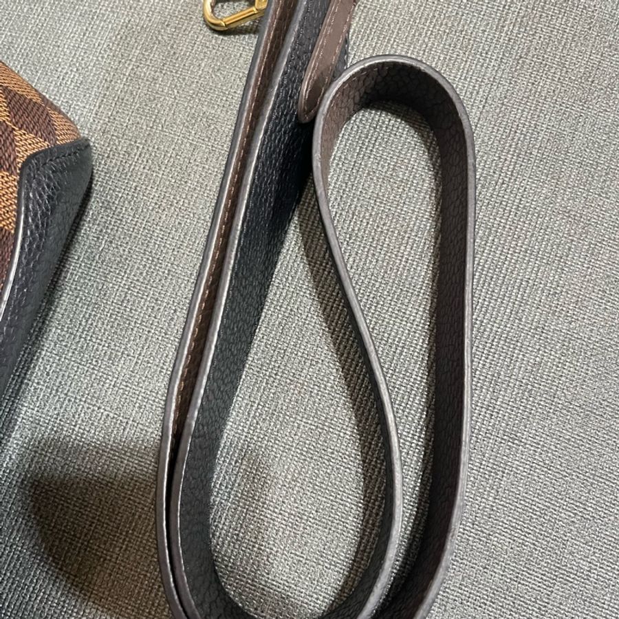 LOUIS VUITTON LV 路易威登 棕色 棋盤格 塗層帆布 Hyde Park 兩用包-18